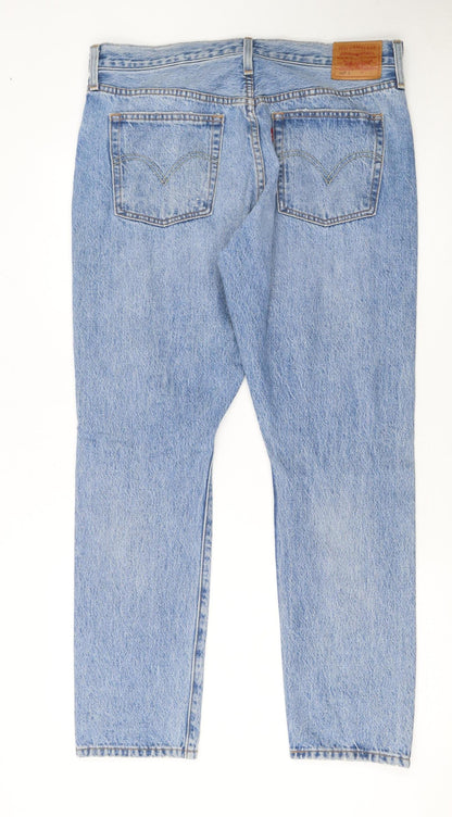 Levi’s 501 S Women Blue Distressed Straight Denim Jeans W32 L28