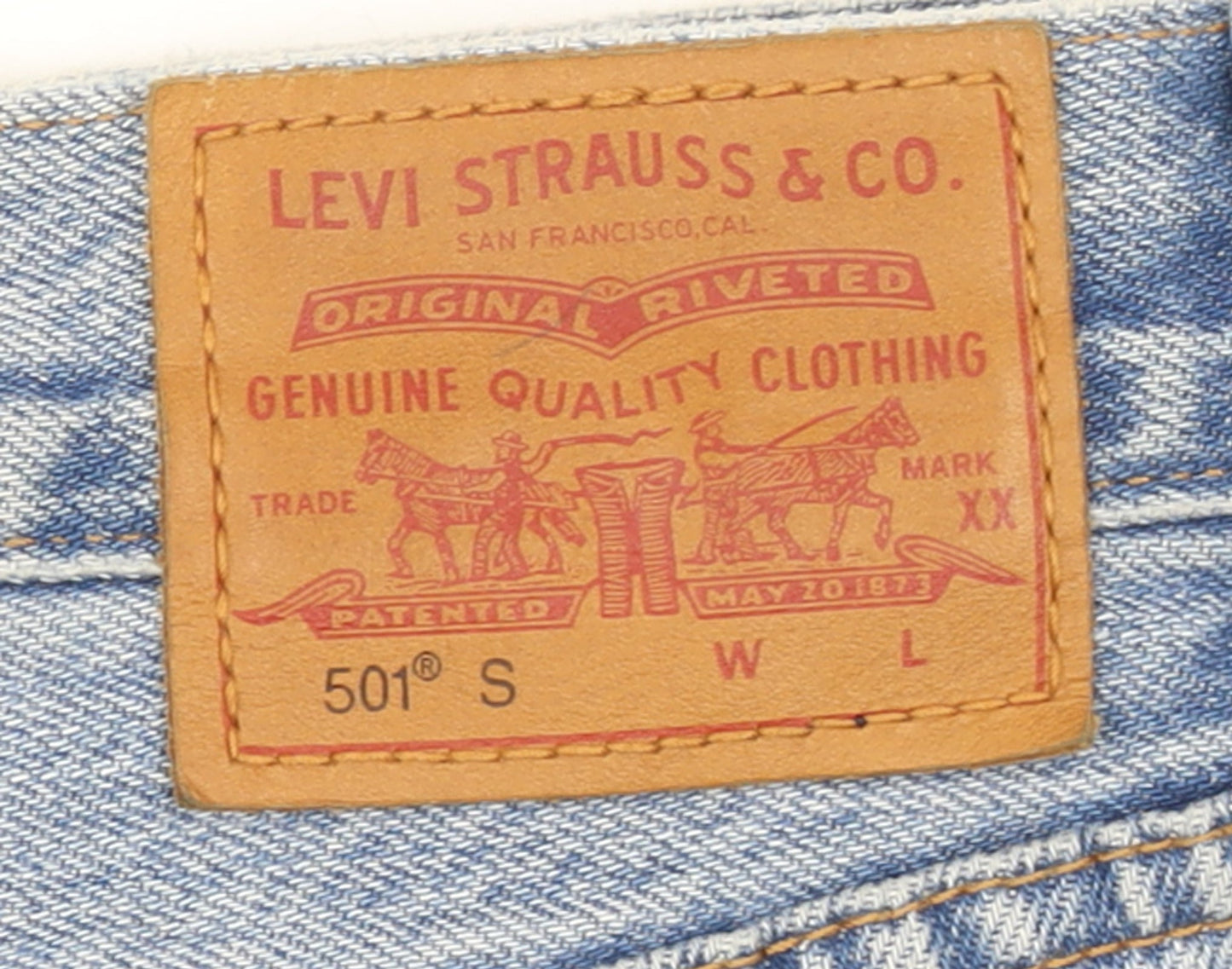 Levi’s 501 S Women Blue Distressed Straight Denim Jeans W32 L28