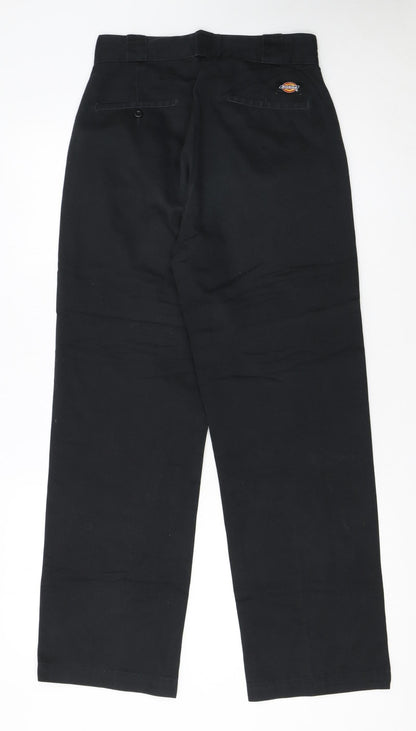Dickies Women Black 26 Regular Chino Workwear Trousers