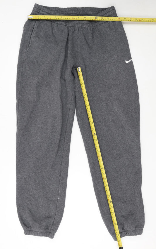Nike Men's Grey Fleece Sweatpants M Regular Fit Athletic Trousers