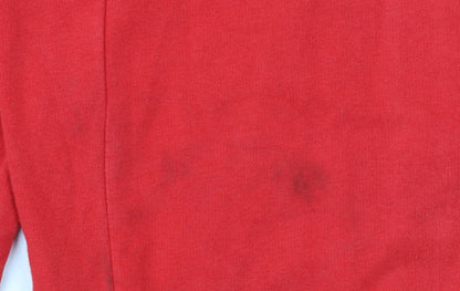 Nike Womens Red Full Zip Hoodie L 14/16 Sports Casual Sweatshirt