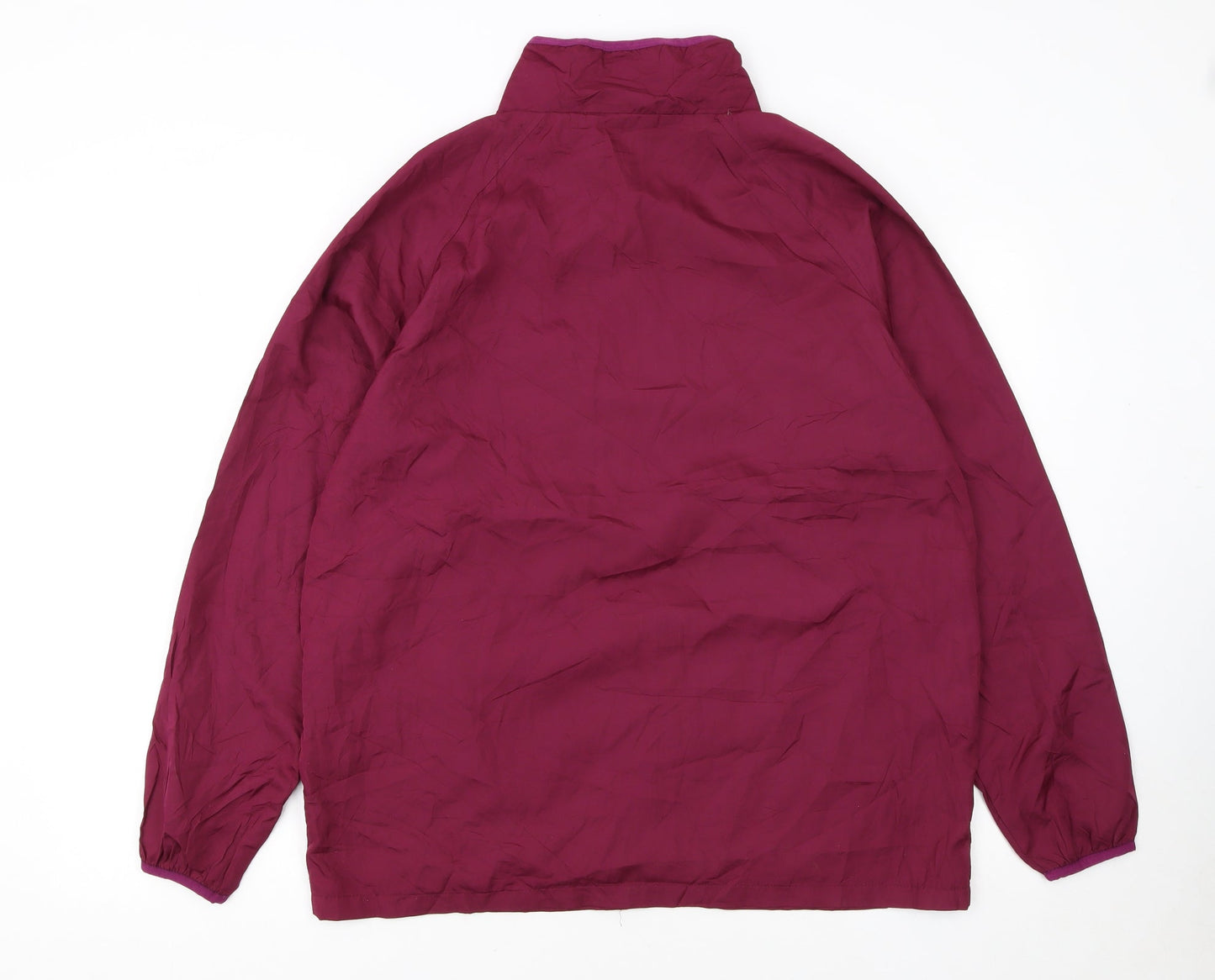 CINEMA Womens Red Full Zip Windbreaker Jacket Size L