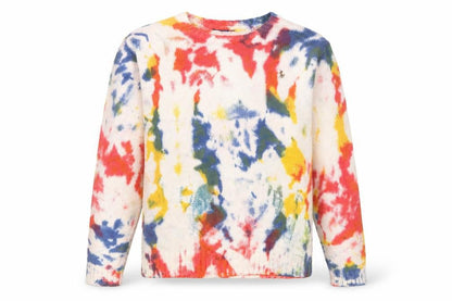 Ralph Lauren Girls Multicoloured Tie-Dye Cotton Pullover Jumper Size 14-16 L