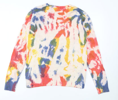 Ralph Lauren Girls Multicoloured Tie-Dye Cotton Pullover Jumper Size 14-16 L