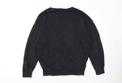 Adidas Womens Black Size 6 Crew Neck Pullover Sweatshirt