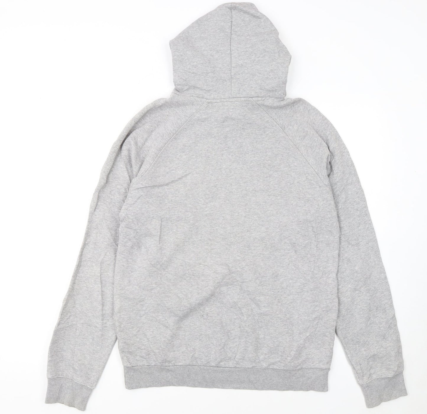 Adidas Men's Grey Pullover Hoodie Small Logo Fleece Sweatshirt