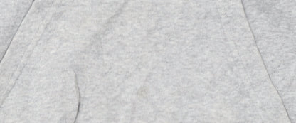 Adidas Men's Grey Pullover Hoodie Small Logo Fleece Sweatshirt