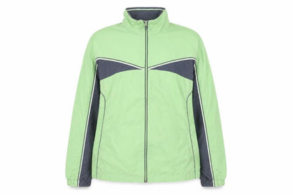 Champion Womens Green Track Jacket L Full Zip Lightweight Sportswear
