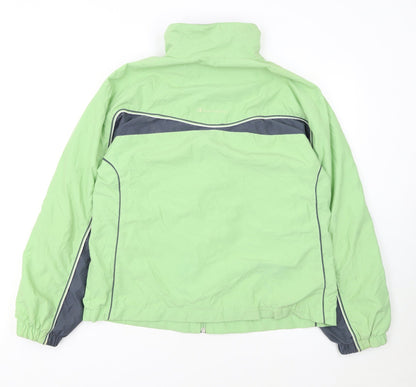 Champion Womens Green Track Jacket L Full Zip Lightweight Sportswear