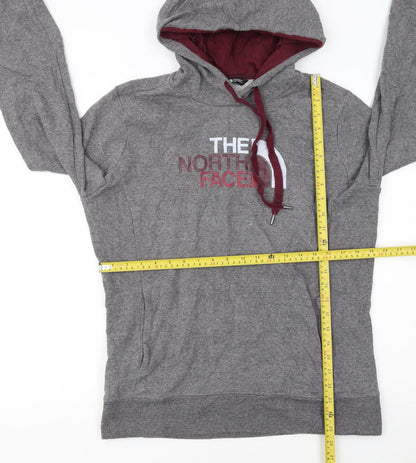 The North Face Womens Grey Pullover Hoodie Size L Fleece Lined