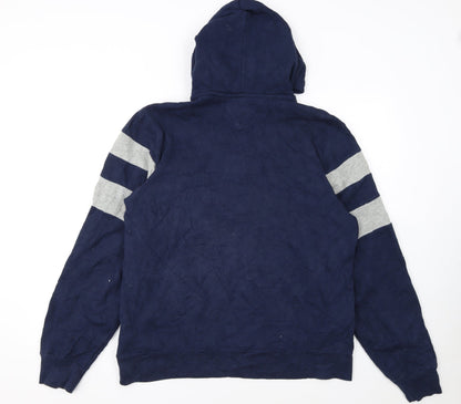 Tommy Hilfiger Men's Blue Striped Pullover Hoodie Size M