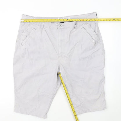 Lee Women’s Grey High Rise Chino Shorts M Regular Fit Heritage