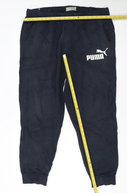 Puma Men’s Black XL Jogger Sweatpants with Logo