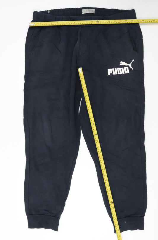 Puma Men’s Black XL Jogger Sweatpants with Logo