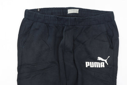 Puma Men’s Black XL Jogger Sweatpants with Logo