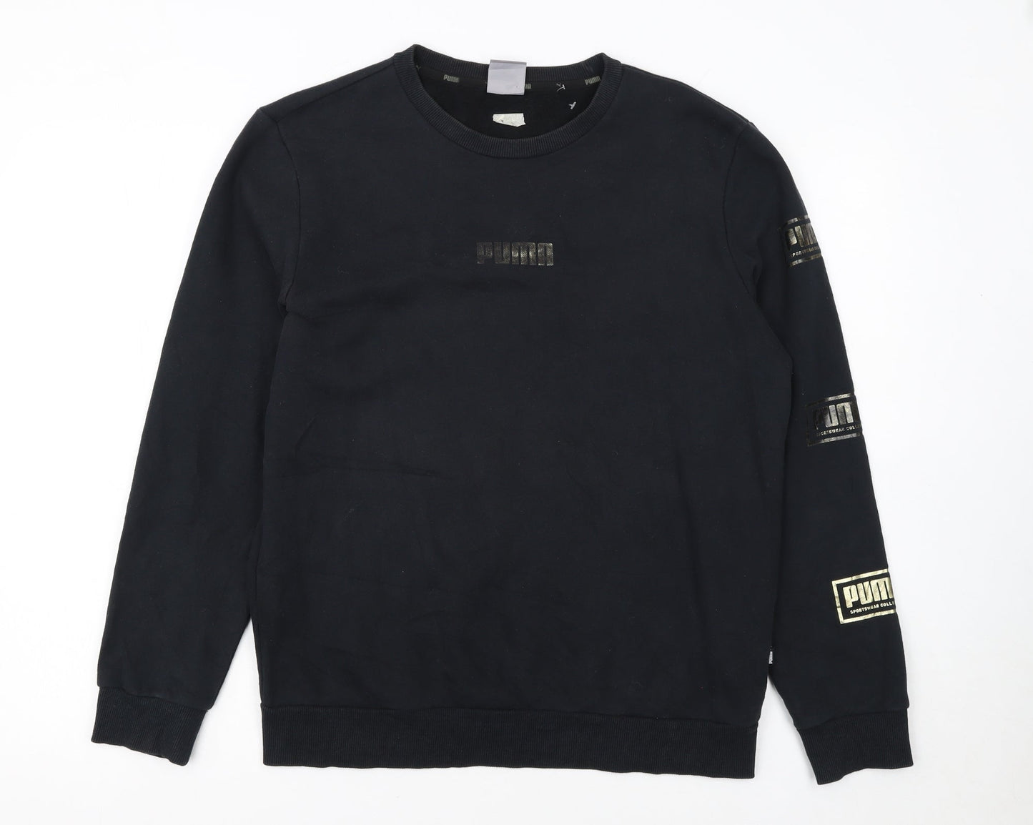 Puma Women's Black Small Crew Neck Pullover Sweatshirt