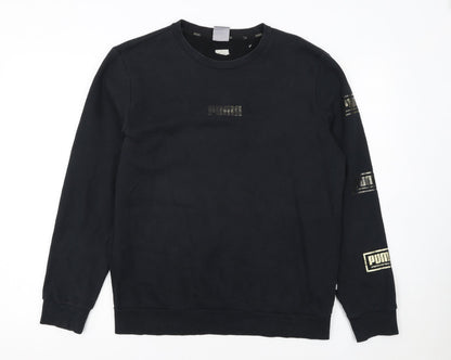 Puma Women's Black Small Crew Neck Pullover Sweatshirt