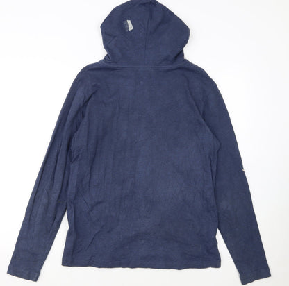 Hugo Boss Men's Blue Full Zip Hoodie Size S Jersey Cotton