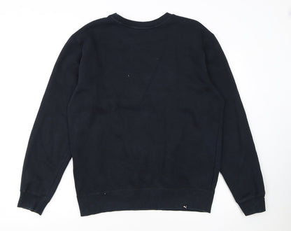 Puma Men's Black Crew Neck Logo Sweatshirt M