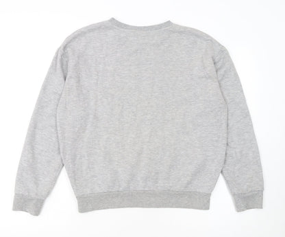 Disney Women Grey Stitch Ohana Sweatshirt Size 10/12 Small