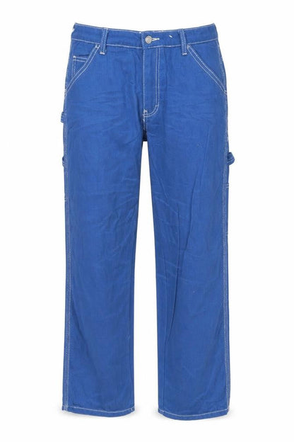 Simple Society Womens Blue Straight Leg 9 Regular Jeans