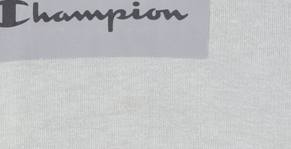 Champion Boys Grey Pullover Hoodie 11-12 Years Logo Fleece Sweatshirt