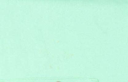 Adidas Mens Green Pullover Hoodie Size M Logo Fleece Sweatshirt