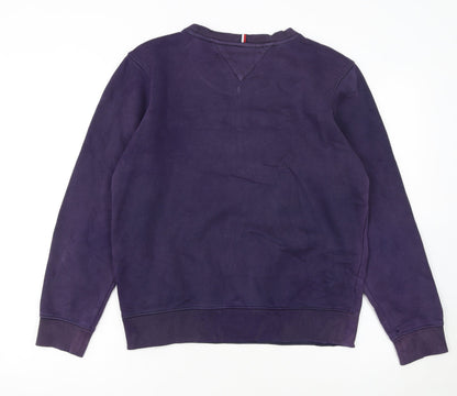Tommy Hilfiger Girls Purple Crew Neck Pullover Sweatshirt Size 164