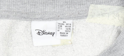 Disney Women Grey XL Sweatshirt Mickey & Friends Good Vibes Only