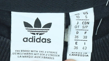 Adidas Women Black Long Sleeve Crew Neck Pullover Sweatshirt UK 10