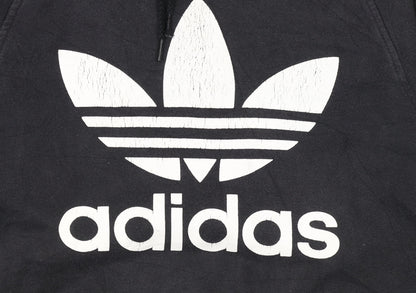 Adidas Men's Black Pullover Hoodie Small Logo Fleece Sweatshirt
