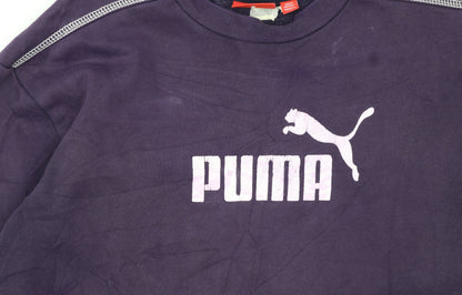 Puma Women Purple Pullover Sweatshirt Size 16 Logo Print