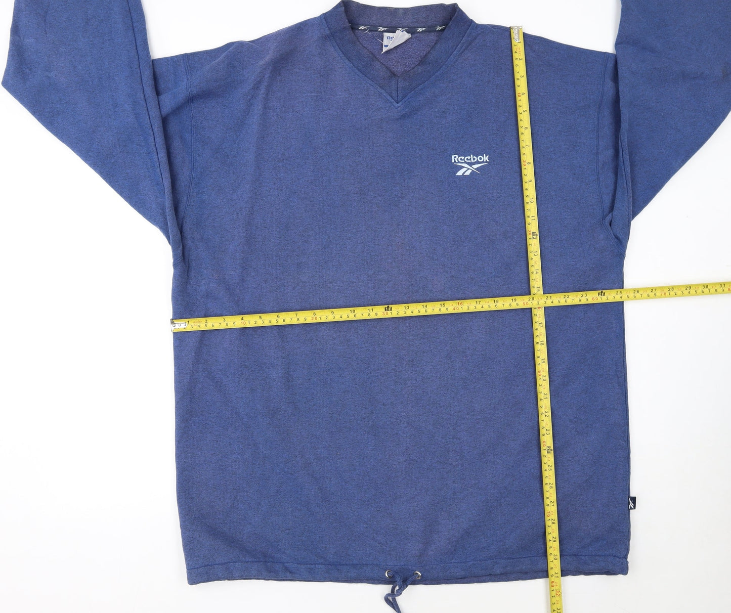 Reebok Mens Blue XL V-Neck Pullover Sweatshirt