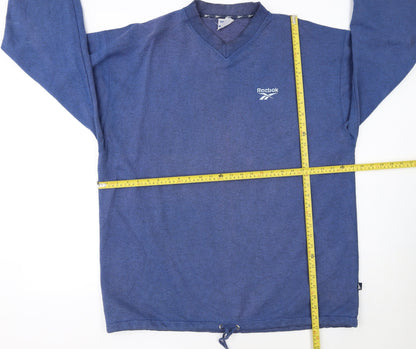 Reebok Mens Blue XL V-Neck Pullover Sweatshirt