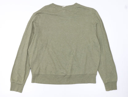 Calvin Klein Women Green Long Sleeve Cotton Modal Pyjama Top Size 12