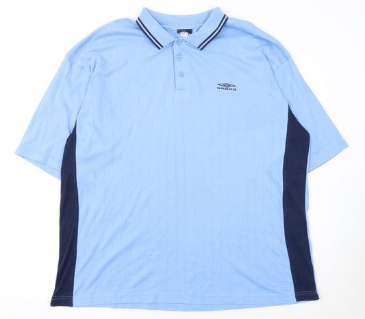 Umbro Men’s Blue 2XL Polo Shirt Casual Sports Top