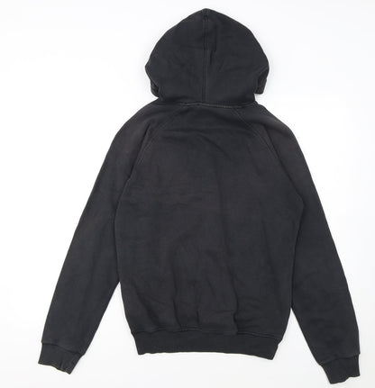 Adidas Womens Black XS Pullover Hoodie with Logo Print