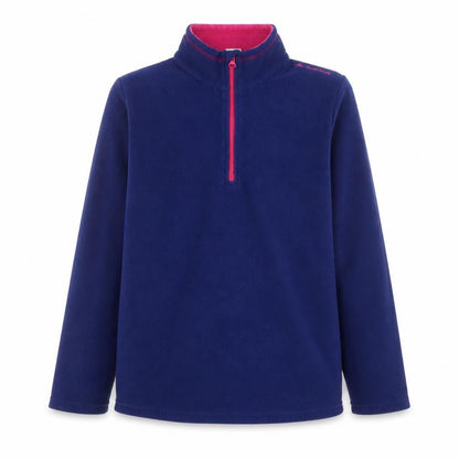 Decathlon Girls Blue Fleece Half Zip Pullover Sweatshirt Size 14 Years