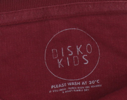 Disko Kids Womens Burgundy LOVE Pullover Sweatshirt XXL Organic Cotton