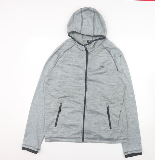 Trespass Men’s Grey Softshell Hooded Jacket M Full Zip Outdoor