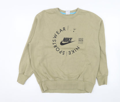 Nike Men's Beige XS Pullover Sweatshirt Crew Neck Sportswear