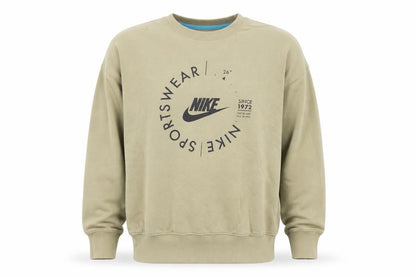 Nike Men's Beige XS Pullover Sweatshirt Crew Neck Sportswear
