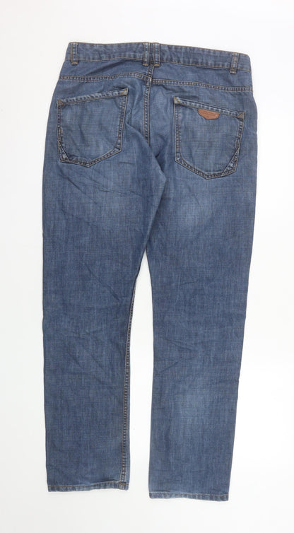 House Denim Men's Blue Straight Regular Fit Jeans W30 L32