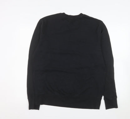New Balance Men's Black Pullover Sweatshirt L Crew Neck Logo