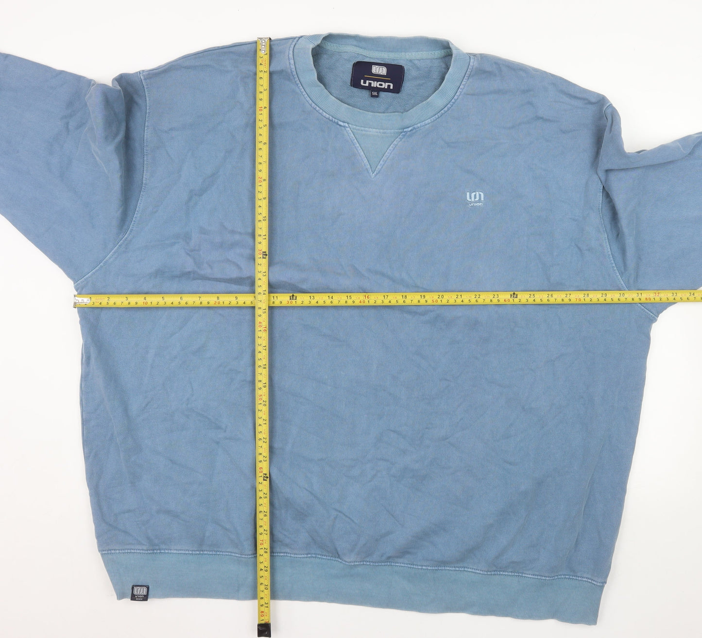 Union Men's Blue 5XL Crew Neck Pullover Sweatshirt