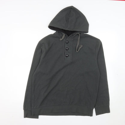 Twenty By Seventyhill Men's Grey Henley Hoodie Size L Polyester Blend