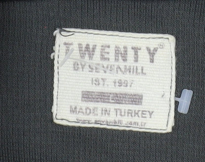 Twenty By Seventyhill Men's Grey Henley Hoodie Size L Polyester Blend