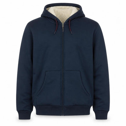 Mountain Warehouse Men's Navy Hooded Full Zip Thermal Jacket Small