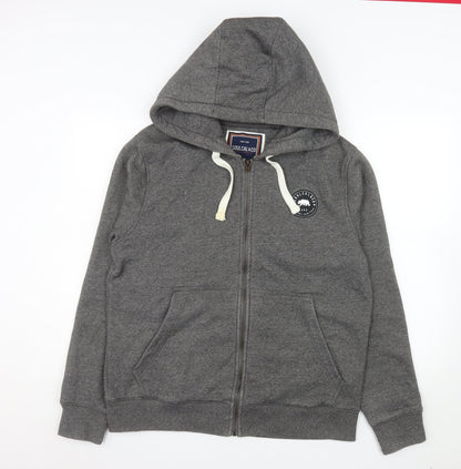 SoulCal & Co Women Grey 2XL Hooded Full Zip Cotton Blend Jacket