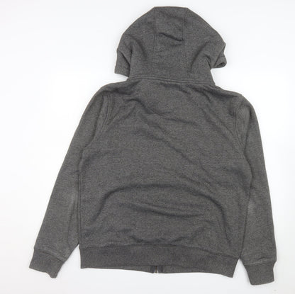 SoulCal & Co Women Grey 2XL Hooded Full Zip Cotton Blend Jacket